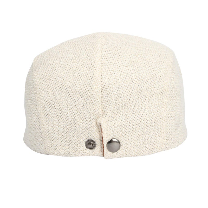 WITHMOONS Irish Hat Golf Cap Straw Weave Hat Cotton MZ30038 (Ivory) - Image 3